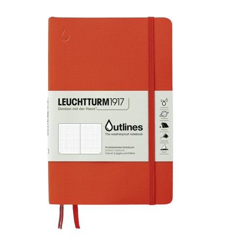 Outlines Notebook in Signal Orange