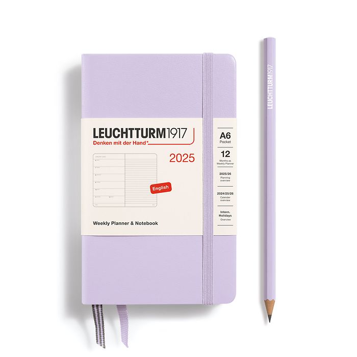 Weekly Planner & Notebook Pocket (A6) 2025, Lilac