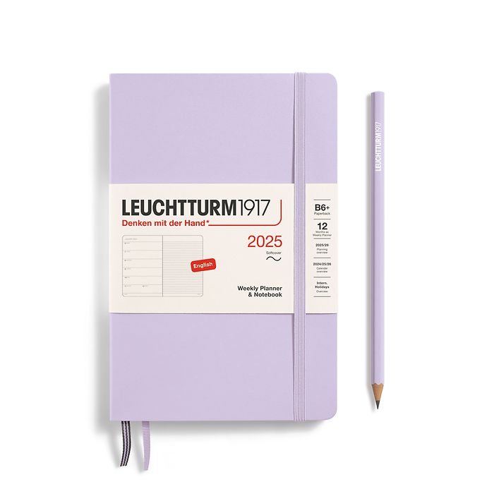 Weekly Planner & Notebook Paperback (B6+) 2025, Softcover, Lilac