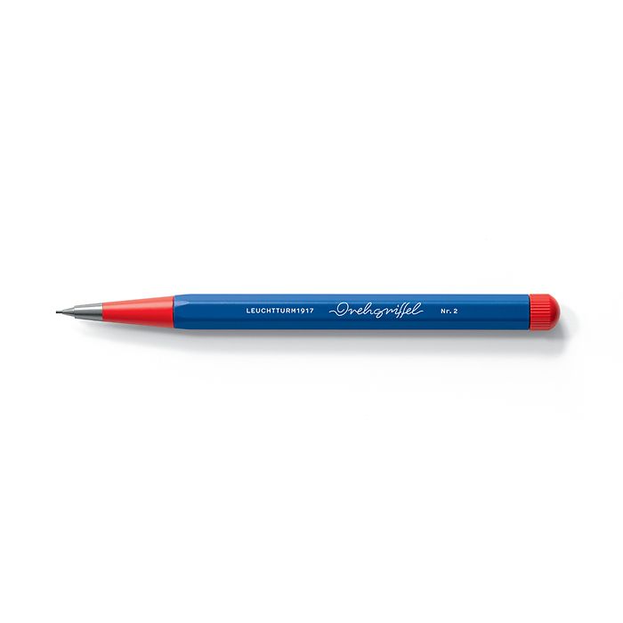 Drehgriffel Nr. 2  Mechanical pencil, Bauhaus Edition, Royal Blue/Red