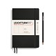 Notebook Medium (A5) Softcover, 121 numbered pages, black, plain