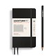 Notebook Pocket (A6) Softcover, 121 numbered pages, squared, black