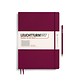 Notebook Master Slim (A4+) Hardcover, 121 numbered pages, squared, port red