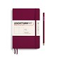 Notebook Medium (A5), Softcover, 123 numbered pages, Port Red,  plain